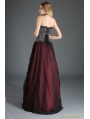 Black and Red Organza Gothic Long Skirt