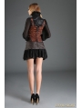 Coffee Steampunk Short PU Skirt with Pocket Bag