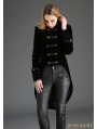 Black Swallow Tail Double-Breasted Gothic Coat for Women