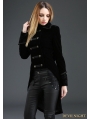 Black Swallow Tail Double-Breasted Gothic Coat for Women