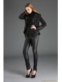 Black Vintage Gothic Dovetail Jacket for Women