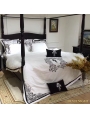 White and Black Gothic Vintage Palace Comforter Set