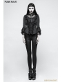 Black Vintage Gothic Three-Quarter Sleeve Shirt for Women