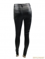 Black Simple Gothic PU Leather Legging for Women