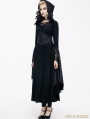 Black Romantic Gothic Vampire Style Hooded Dress