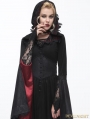 Black Romantic Gothic Vampire Style Hooded Dress
