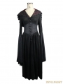 Black Romantic Gothic Vampire Style Hooded Dress