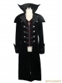 Black Gothic Vintage Palace Style Long Jacket for Men