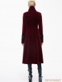 Red Velvet Chinese Knot Gothic Vintage Long Jacket for Women