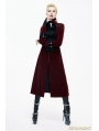 Red Velvet Chinese Knot Gothic Vintage Long Jacket for Women