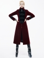 Red Velvet Chinese Knot Gothic Vintage Long Jacket for Women