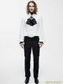 White Gothic Vintage Palace Style Blouse with Bowtie for Men