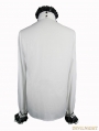 White Gothic Vintage Palace Style Blouse with Bowtie for Men