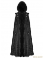 Black Gothic Witch Long Fur Cloak for Men