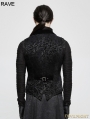 Black Gothic Vintage Jacquard Vest for Men