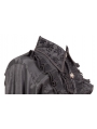 Black Long Sleeves Ruffle Gothic Blouse for Men