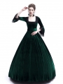 Green Velvet Marie Antoinette Queen Theatrical Victorian Dress