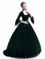 Green Velvet Marie Antoinette Queen Theatrical Victorian Dress