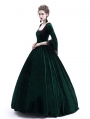 Green Velvet Marie Antoinette Queen Theatrical Victorian Dress