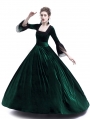 Green Velvet Marie Antoinette Queen Theatrical Victorian Dress