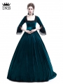 Blue Velvet Marie Antoinette Queen Theatrical Victorian Dress