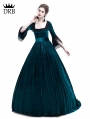 Blue Velvet Marie Antoinette Queen Theatrical Victorian Dress