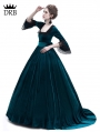 Blue Velvet Marie Antoinette Queen Theatrical Victorian Dress