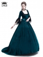 Blue Velvet Marie Antoinette Queen Theatrical Victorian Dress