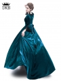 Blue Velvet Marie Antoinette Queen Theatrical Victorian Dress