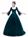 Blue Velvet Marie Antoinette Queen Theatrical Victorian Dress