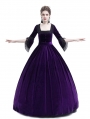 Purple Velvet Marie Antoinette Queen Theatrical Victorian Dress