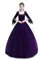 Purple Velvet Marie Antoinette Queen Theatrical Victorian Dress