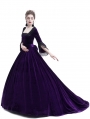 Purple Velvet Marie Antoinette Queen Theatrical Victorian Dress