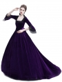 Purple Velvet Marie Antoinette Queen Theatrical Victorian Dress