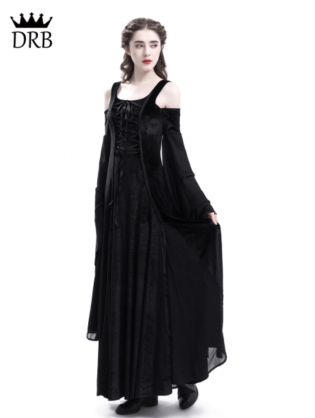 medieval dress black