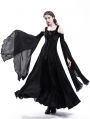 Black Velvet Off-the-Shoulder Medieval Dress