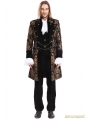 Gold Printing Pattern Gothic Swallow Tail Jacket for Men