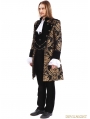 Gold Printing Pattern Gothic Swallow Tail Jacket for Men