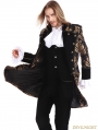 Gold Printing Pattern Gothic Swallow Tail Jacket for Men