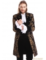 Gold Printing Pattern Gothic Swallow Tail Jacket for Men