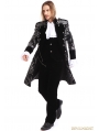 Sliver Printing Pattern Gothic Swallow Tail Jacket for Men