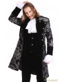 Sliver Printing Pattern Gothic Swallow Tail Jacket for Men