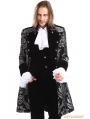 Sliver Printing Pattern Gothic Swallow Tail Jacket for Men