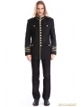 Black Mens Gothic Military Uniform Jacket