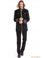 Black Mens Gothic Military Uniform Jacket