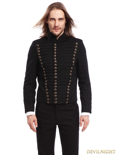 Black Gothic Vintage Short Jacket for Men