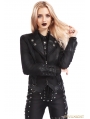 Black Gothic Punk Rock Short Jacket for Women