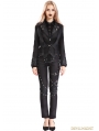 Black Gothic Punk Rock Short Jacket for Women