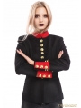 Black Gothic Military Uniform Jacket for Women