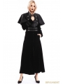 Black Velvet Gothic Long Cape Coat for Women